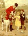 Los Huntsmans Pet niños idílicos Arthur John Elsley